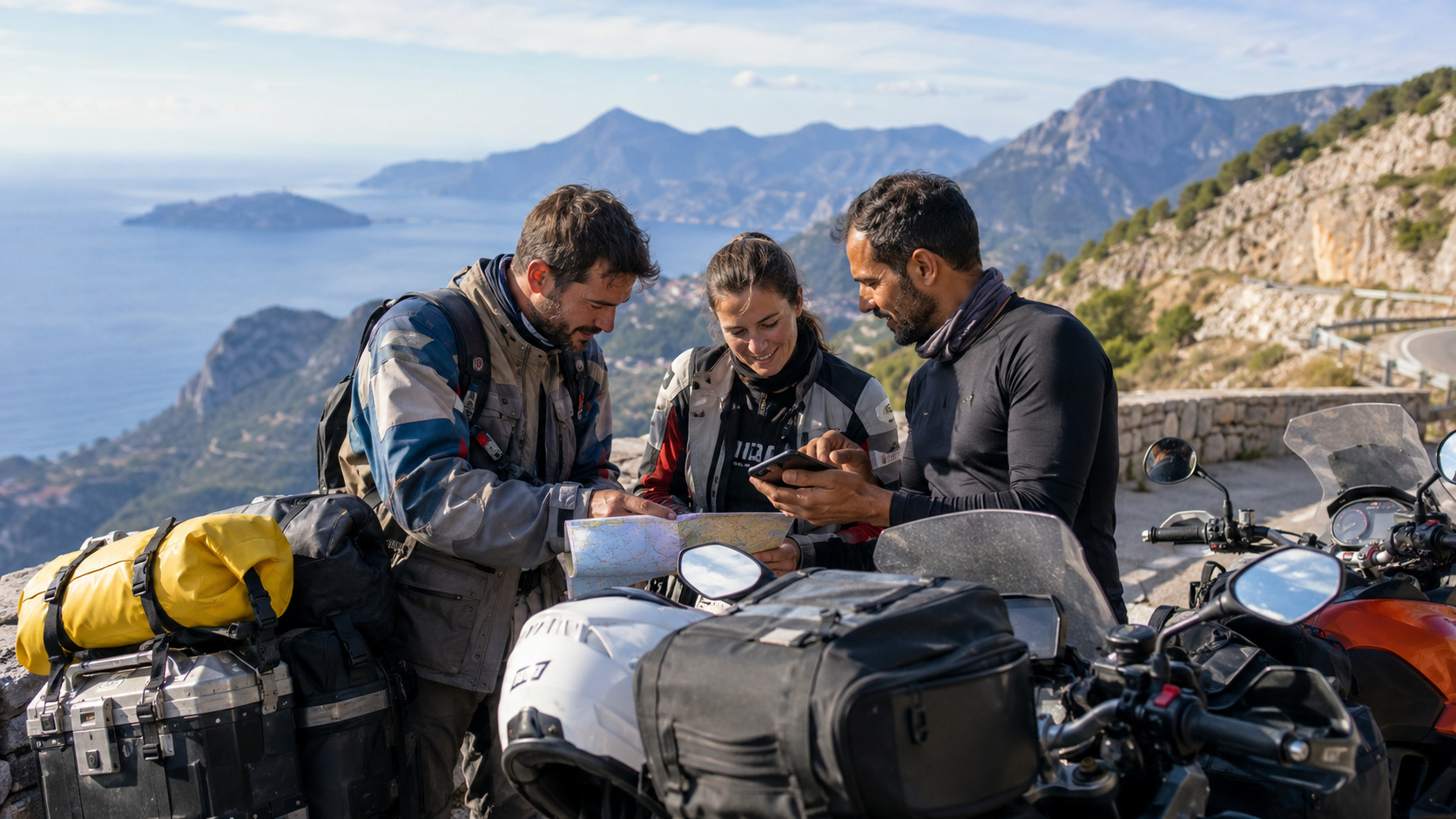 Türkiye rotasında uluslararası motosiklet sürücüleri